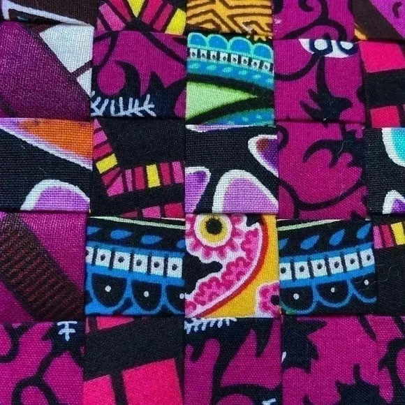 Becawax handmade patchwork Nigerian gold, chain shoulder purse NWT - Picture 5 of 10